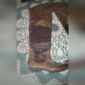 Lucky brand over the knee leather boots